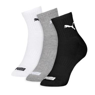 Imagem de Kit Com 3 Pares Meia Esportiva Masculina Cano Médio - Selene, 34 a 39,