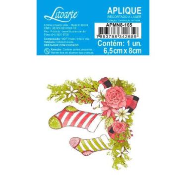Imagem de Aplique de MDF e Papel Natal - Celebração de Natal : Cantoneira e Meia