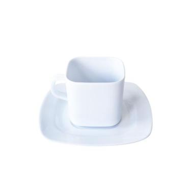 Imagem de Xícara com pires de melamina 250ml - QUERO PRESENTEAR