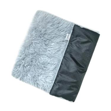 Imagem de IEUDNS Almofada para cama de cachorro, lavável, antiderrapante, espessada, tapete de dormir para animais de estimação, esteira de caixa para cães pequenos, Cinza Claro