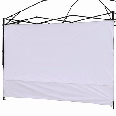 Imagem de Tenda de parede lateral à prova d'água para toldos de 3 x 3 m, tenda dobrável de perna reta, toldos instantâneos ao ar livre, 1 peça de parede lateral de dossel branco apenas