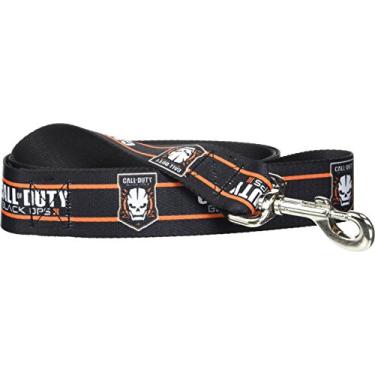 Imagem de Coleira para cães Call of Duty Black Ops III Ícone de caveira 2 listras pretas 1,2 m de comprimento 3,8 cm de largura
