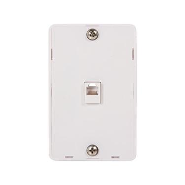Imagem de Nippon Labs Placa de parede WP-5166-WH com conector, RJ-12, 1 porta, branca