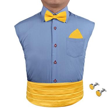 Imagem de Abotoaduras masculinas Epoint Fashion Best Gift Giving Bow Tie Hanky, Gold-cm1020, One Size