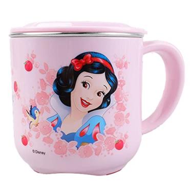 Imagem de Everyday Delights Disney Princesa Branca de Neve Durável ABS Copo de Aço Inoxidável com Tampa, 250 ml Rosa