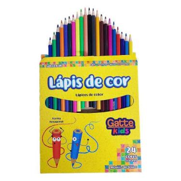 Imagem de Lápis De Cor 24 Cores Gatte - gatte kids
