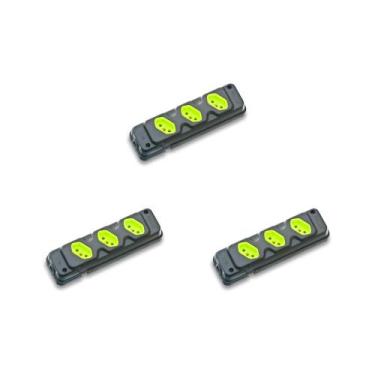 Imagem de Kit C/3 - Tomada Barra Fiolux   Tripla 20A 2 Polos+Terra ...