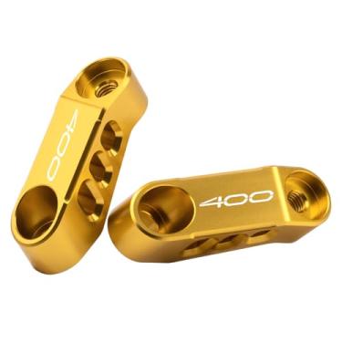 Imagem de MotHeart Suportes extensores de espelho de motocicleta para Z400 2019-2024 CNC Extensões de espelho retrovisor ajustáveis de alumínio para melhor visibilidade (veja detalhes abaixo) Acessórios