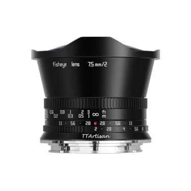 Imagem de TTArtisan Lente olho de peixe F2.0 de 7,5 mm com ângulo de visão de 180°, compatível com câmeras Canon EOS-R Mount como EOS R, EOS RP, EOS R5, EOS R6