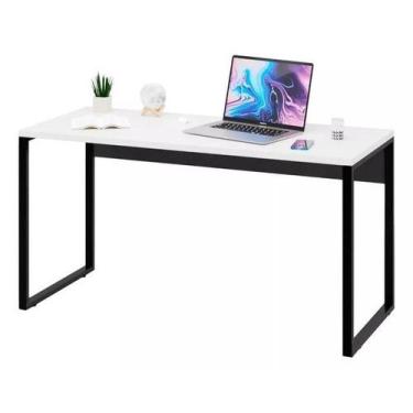 Imagem de Mesa para Escritório 90x50 MDF Preto  Modernidade e Estilo para Seu Ho