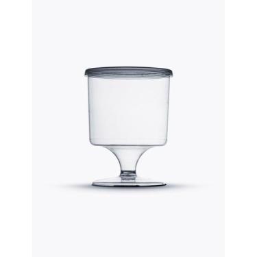 Imagem de Taça Pit 150 para Mousse Com Tampa 150ml Cristal - 05 unid - Plastilân