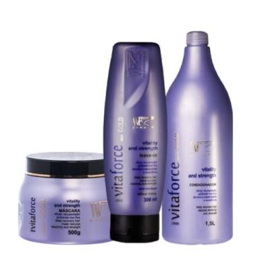 Imagem de Kit 3 Peças Cabelos com Queda Fragilizado Quebradiço Danificado Pós Pr