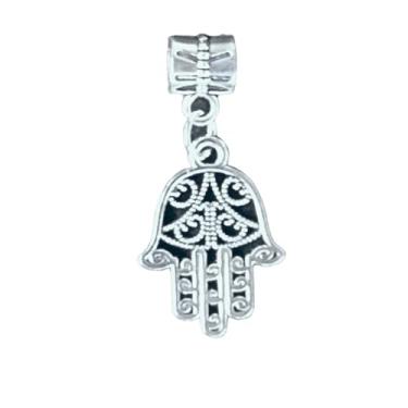 Imagem de Berloque Mão de Fátima com olho Grego - Cabe em pulseira para Berloques de todas as marcas