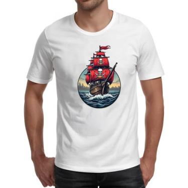 Imagem de Camiseta Unissex Navio Pirata circle logo - Alearts, M