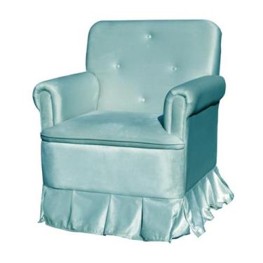 Imagem de Poltrona De Amamentação Com Balanço Laura Veludo - Fina Mobília, Azul 
