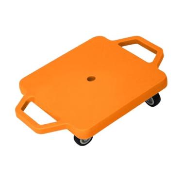 Imagem de Pegciuho Sports Scooter Board With Handles Square Sensory Training With Casters Sit Down Scooter para atividades externas em casa, Laranja