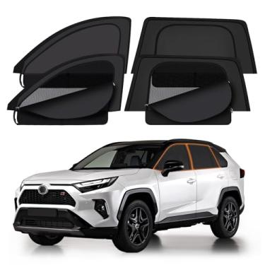 Imagem de XCBYT 2019-Present RAV4 Para-sol dupla finalidade capas de janela de carro com malha respirável isolar calor 99% sol UV blackout mantém frescas cortinas de privacidade para amamentação, cochilo,