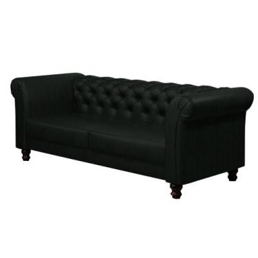 Imagem de Sofá Decorativo Sala de Estar Chesterfield 3 Lugares 220cm material si