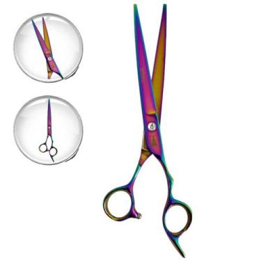 Imagem de Tesoura Para Cortar Cabelo Mofashi Fio Laser 7.0 Polegadas,  Furtacor