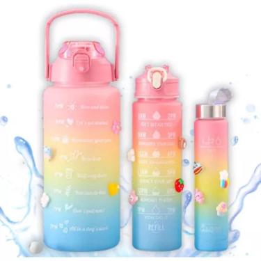 Imagem de Garrafinha De Água Azul Vermelho Laranja Rosa Entrega Rápida