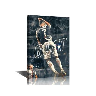 Imagem de Cristiano Ronaldo Tela Arte de Parede Tema Esportivo Design Moderno Decoração de Casa Galeria de Arte de Parede Impressão em Tela Embrulhada Decoração para Sala de Estar Escritório Quarto Pôsteres