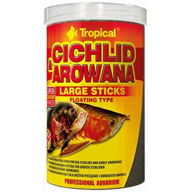 Imagem de Tropical Ração Para Peixes Cichlid&Arowana Large Sticks 1000Ml 300G Para Peixes
