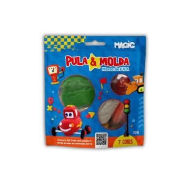 Imagem de Massinha de modelar EVA 7 cores 70g pula e molda - carros - MAGIC GRUP