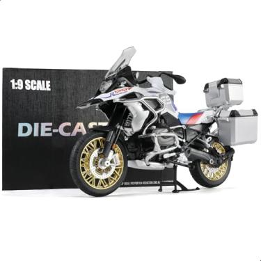 Imagem de Risopen Modelo de motocicleta 1:9 para BMW R125 metal fundido modelo de motocicleta sem necessidade de montagem, mini acabado, coleção clássica, presente para adultos (preto)
