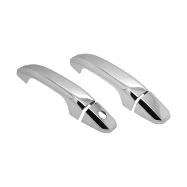 Imagem de SEGADEN Capa de maçaneta cromada compatível com CHEVY CHEVROLET Silverado GMC Sierra 1500 2500 3500 2014-2018 (2 portas sem abertura de passageiro sem orifício para chave inteligente) XG7658A