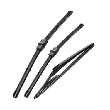 Imagem de Kit com 3 Palhetas Limpador para-brisa Dianteiras e Traseira para,Palheta do Limpador de Para-brisa Premium para Todas as Estações para Peugeot 207SW 2006-2014,Borracha Natural Side Lock