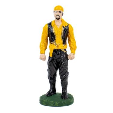 Imagem de Escultura Cigano Amarelo 15 cm em Resina - Lua Mística - 100% Original