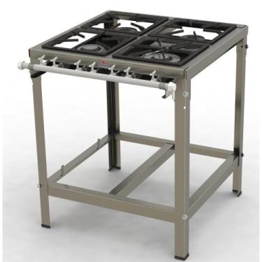 Imagem de Fogão Progás Inox 2 Queimadores Simples e 2 Duplos PMINOX-402F