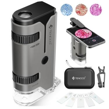 Imagem de Mini microscópio de bolso 100 x 250 x para crianças e adultos, microscópio portátil com 5 slides de microscópio, adaptador de telefone, kit de microscópio portátil para crianças e adultos, educação em