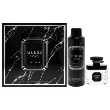 Imagem de Conjunto de presentes Perfume Guess Uomo Guess Spray EDT de 50 ml para homens