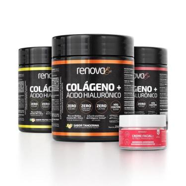 Imagem de 3 Potes Colágeno Verisol Renova Be + 1 Creme Facial Retinol