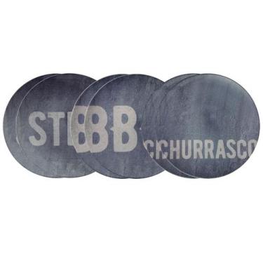 Imagem de Jogo de Pratos Porcelana Churrasco Stone 28cm 6 Peças - Tramontina 969