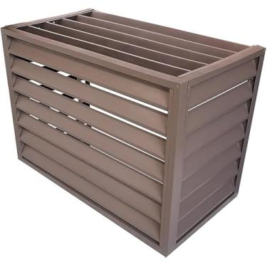 Imagem de Tampa Do Ar Condicionado Proteção De Unidades Ac Externas, Grade De Liga De Alumínio Decoração De Cerca De Ar Condicionado Tampa Da Bomba De Calor Do Condensador, Bomba De Piscina Gabinete