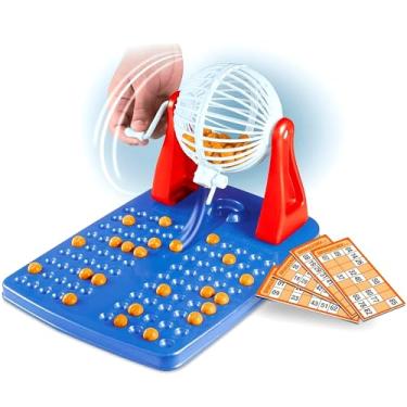 Imagem de Jogo Bingo Lotto Infantil com Globo Marcadores e 12 Cartelas para Família Completo