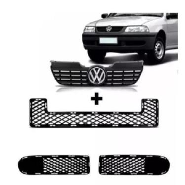 Imagem de Grade Radiador + Milha S/Furo Gol Parati Saveiro G3 Fase 1 - 5259374