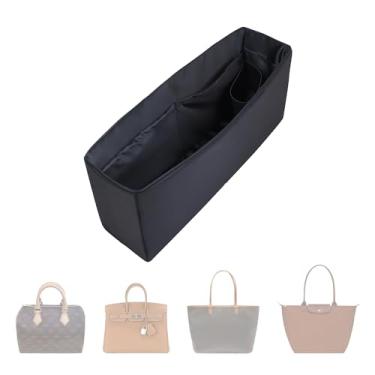 Imagem de ArcDiary Inserção organizadora de bolsa, organizador de bolsa de seda com 6 tamanhos, macio e sedoso, modelador de bolsa para Longchamp, Birkin 20/25, Speedy 30/40, Neverfull e muito mais (tamanho
