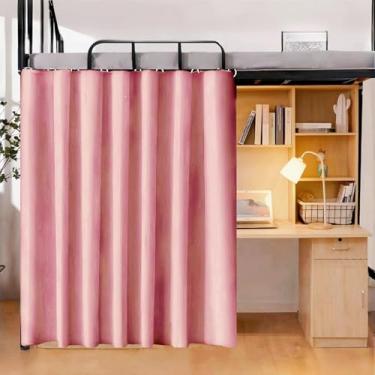 Imagem de Gxi Cortina blecaute rosa para cama de beliche com dossel de privacidade para cama de solteiro cortina para cama de solteiro, 1 peça