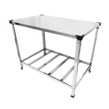 Imagem de Mesa Inox Bancada 1200x700 Manipulação Reforçada - infinity grill