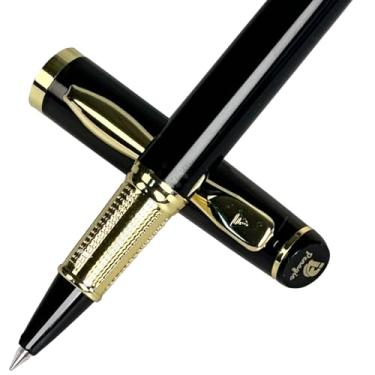 Imagem de Penagic Caneta de luxo, 0,5 mm de tinta preta, boa caneta de gel, ponta fina, escrita executiva profissional, caneta de presente para homens e mulheres, conjunto de 1 com 2 refis