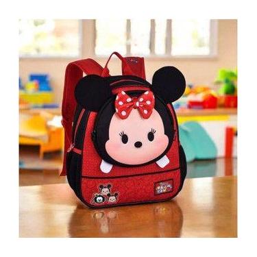 Imagem de Mochila Escolar Mickey e Minnie Infantil Escola Passeio Viagem Persona