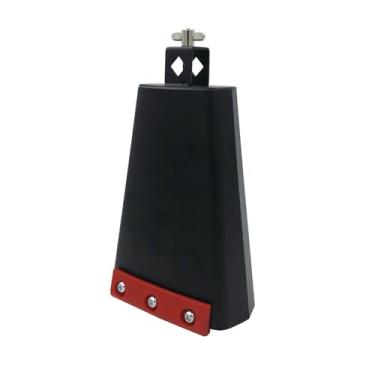 Imagem de TUOREN Instrumento de percussão Cowbell, sino de vaca de metal de 22,4 cm com barra de som de redução de plástico para haste de montagem de 3/20.3 cm a 1/5.1 cm de diâmetro