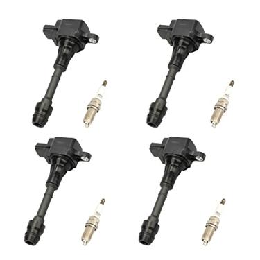 Imagem de MAYASAF Kit De Vela Ignição E Bobina Iridium Uf350, 4 Pares, Compatível Com Nissan Altima/Sentra 02-06, X-Trail 05-06, Chrysler 2020-300
