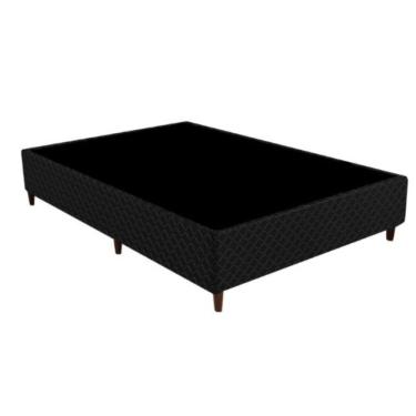 Imagem de Base Para Cama Box Poliéster Bordado 138x188cm Gazin Preto