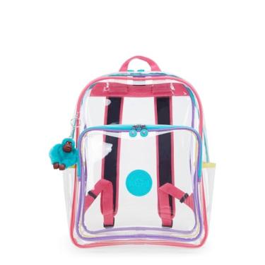 Imagem de Kipling Mochila transparente brilhante, Peacock Pop Multi, 12.5''L x 17.25''H x 7''D