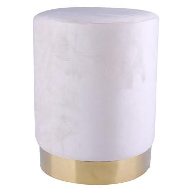 Imagem de Puff Redondo 35cm Suede Soho Cazza Bege