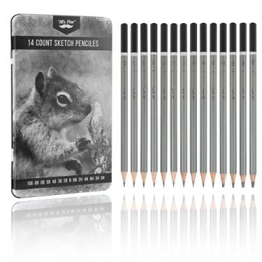 Imagem de Mr. Pen - Lápis de esboço para desenho, pacote com 14, lápis de desenho, lápis de arte, lápis de grafite, lápis de grafite para desenho, lápis de arte para desenho e sombreamento,